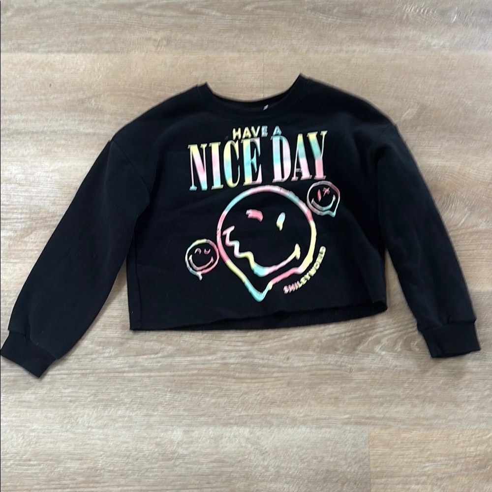Black Kids Shirt with Colorful Print